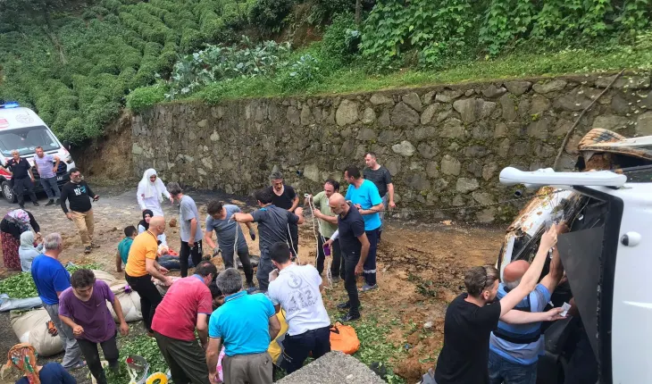 Rize’deki kazada yaralanan 25 kişiden 18’i taburcu oldu