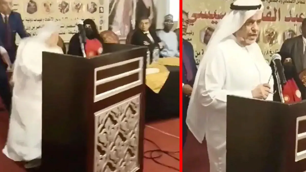 Suudi Arabistanlı işadamı konferansın ortasında kalp krizi geçirdi...