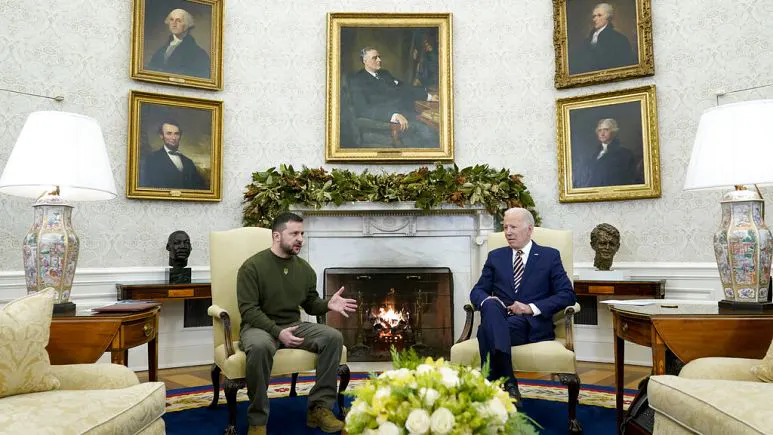 Zelenskiy, Beyaz Saray'da ABD Başkanı Biden ile görüştü, 'destek için teşekkür' etti