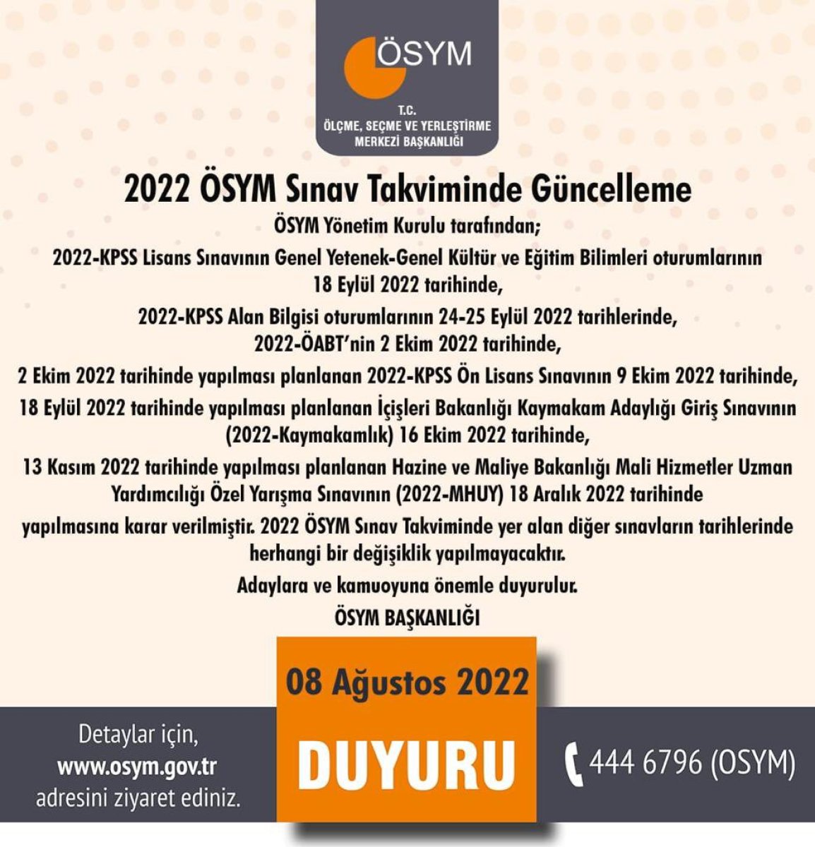  İptal edilen 2022 KPSS'nin yeni tarihi belli oldu