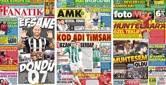 Sporda Günün Gazete Başlıkları