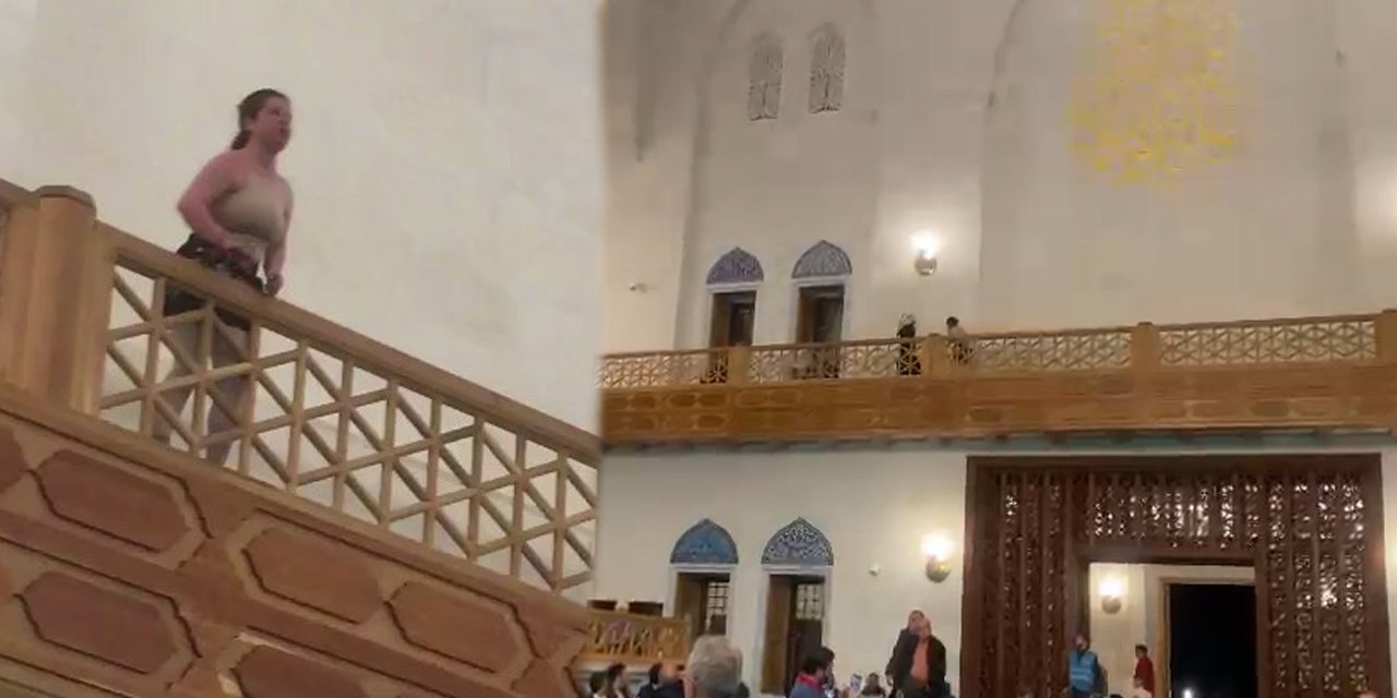 Camii cemaatine hakaretler savuran kadın gözaltına alındı